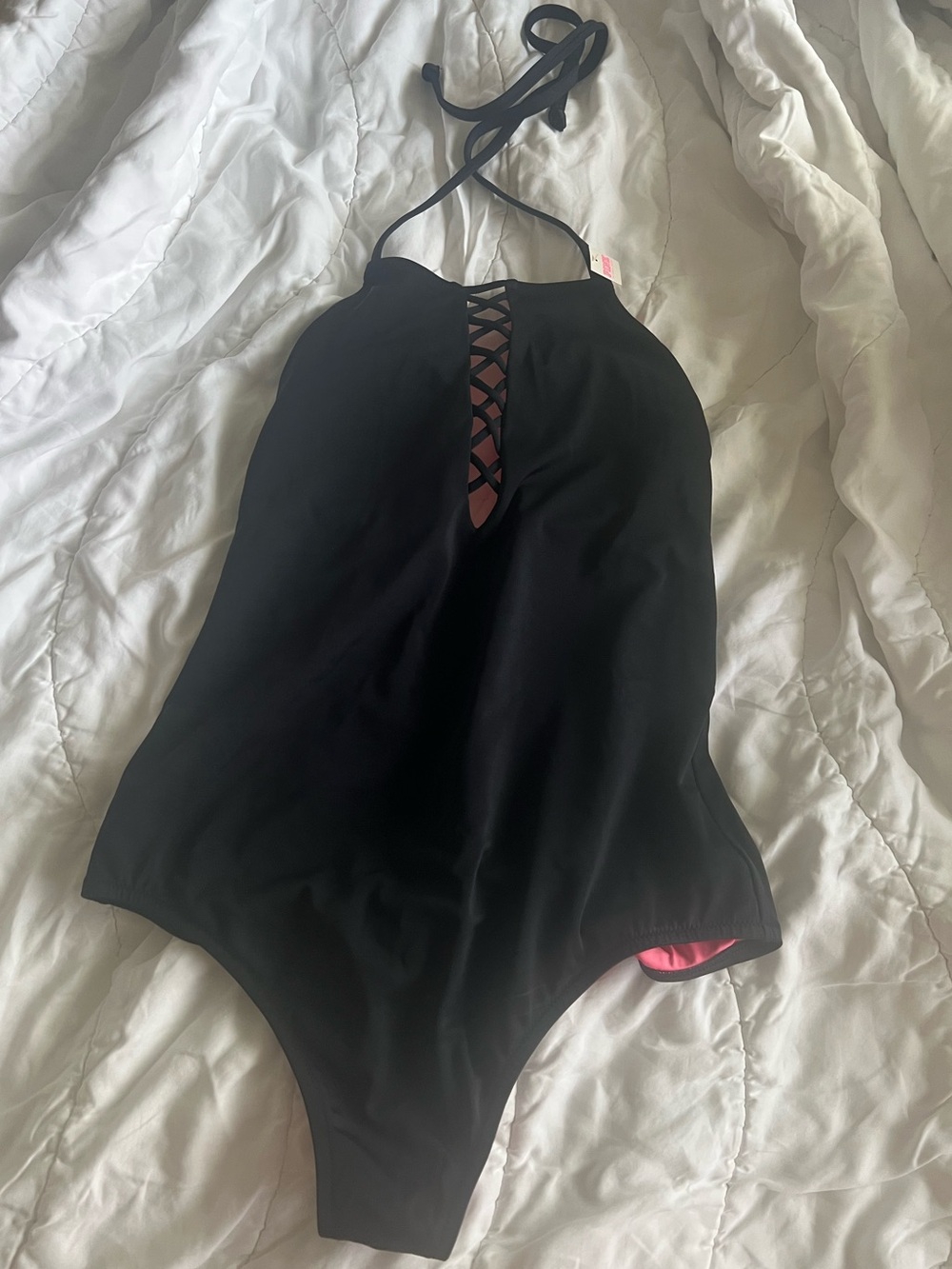 NWT- Victoria’s Secret pink one piece - size L